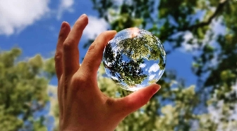 Sustainable healthcare and green practice globe